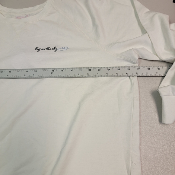 Lacey Chabert Collection Big As The Sky Sweater Plus Size 3X White Pullover - Picture 5 of 7